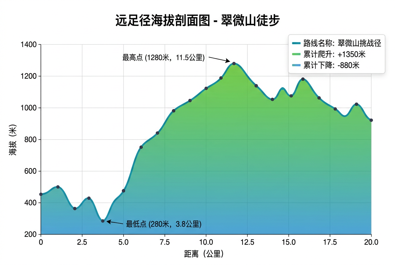 海拔折线图自定义绘制